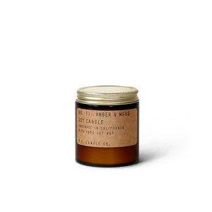 Amber and Moss Travel Size Soy Candle