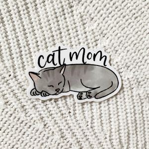 Vinyl Sticker Cat Mom