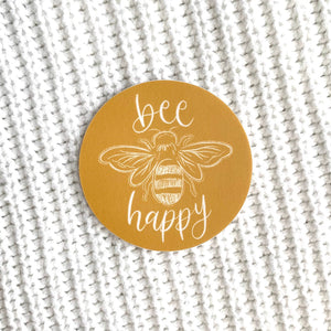 Vinyl Sticker, Bee Happy