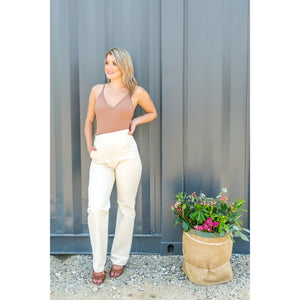 70s White High Rise Jeans