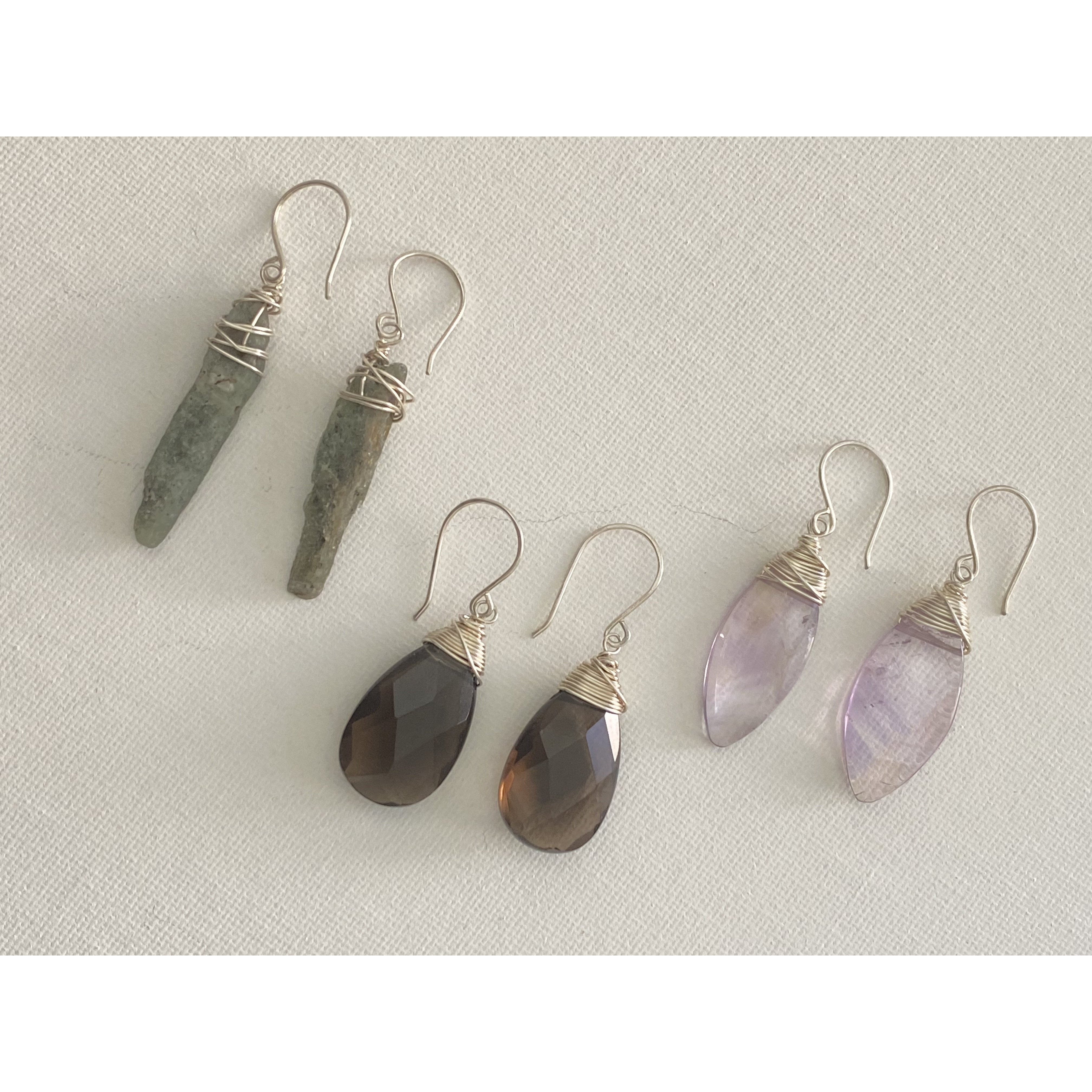 Kyanite Gemstone Dangle Earrings
