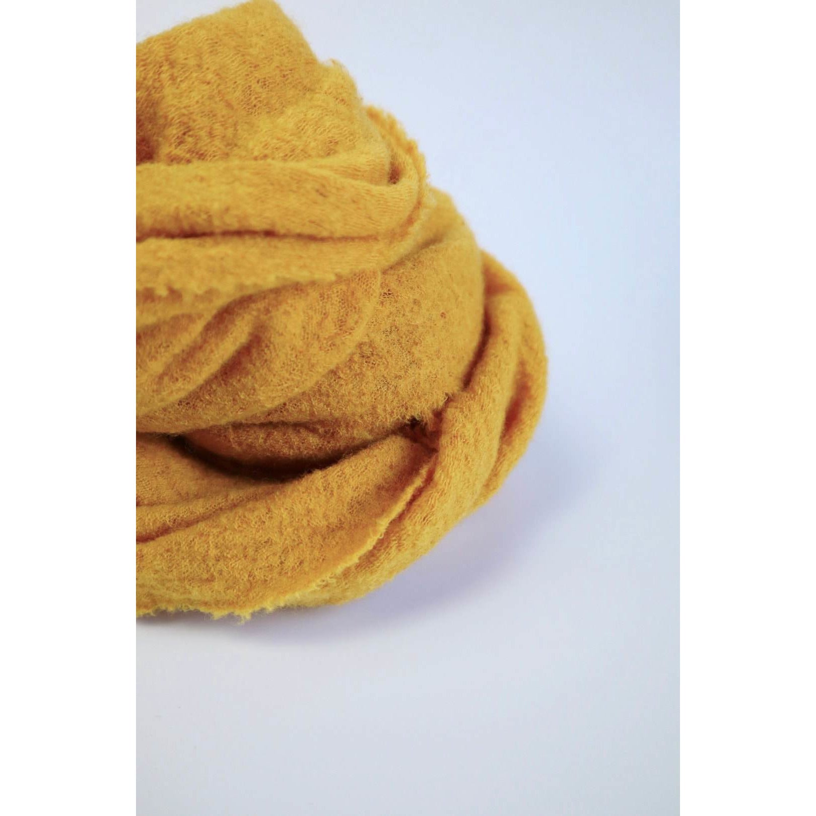 Desert Gold Naturally Dyed Wool Knit Scarf